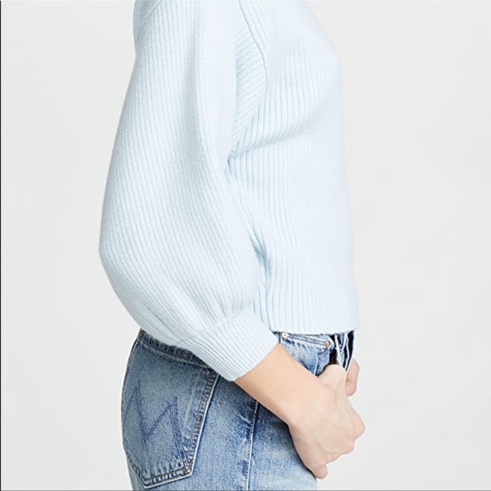 Stunning Line & Dot Funnel-Neck Ribbed Sweater - Picture 5 of 6